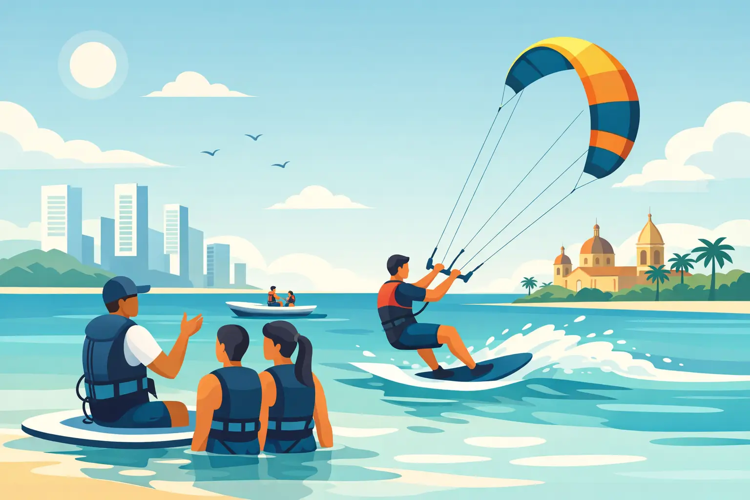 Qué incluye clase de kitesurf en Cartagena