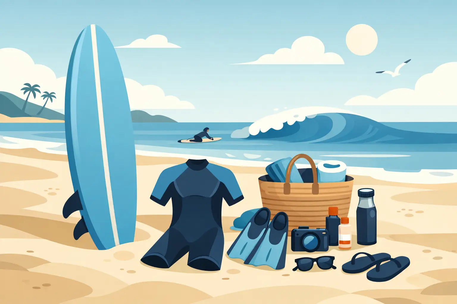 Qué llevar a una clase de surf sin complicarte