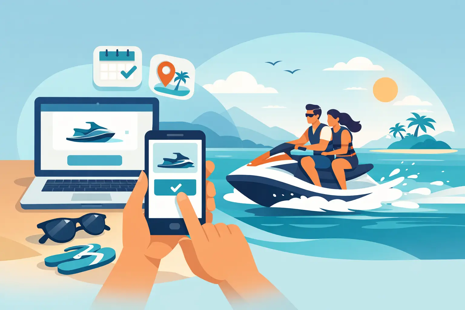 Cómo reservar paseo en jet ski sin enredos