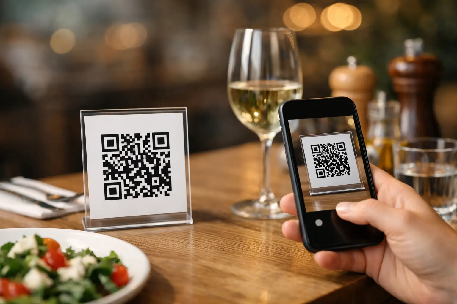 Menu QR Code χωρίς εφαρμογή για εστίαση