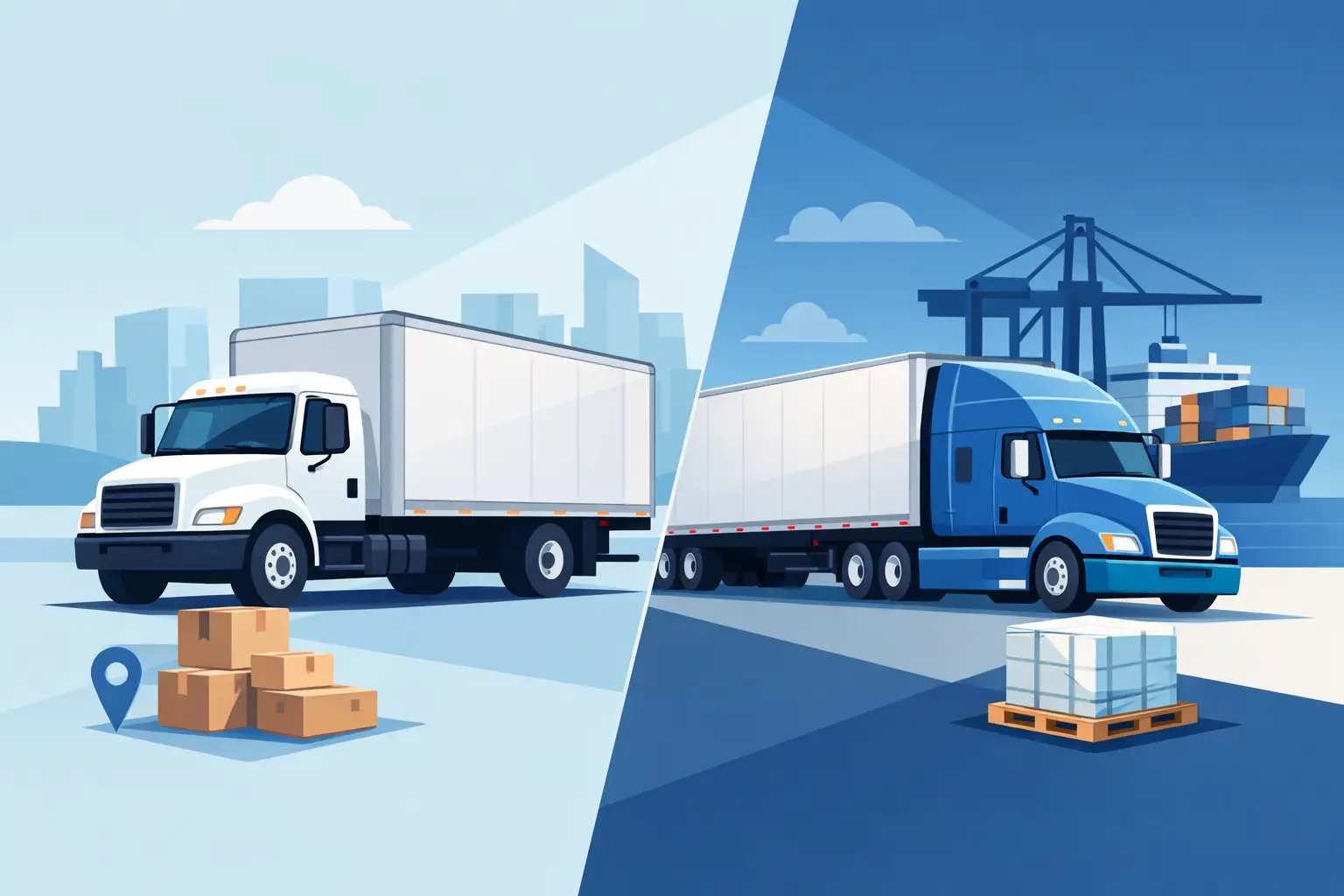 Straight Truck vs Trailer for Commercial Freight