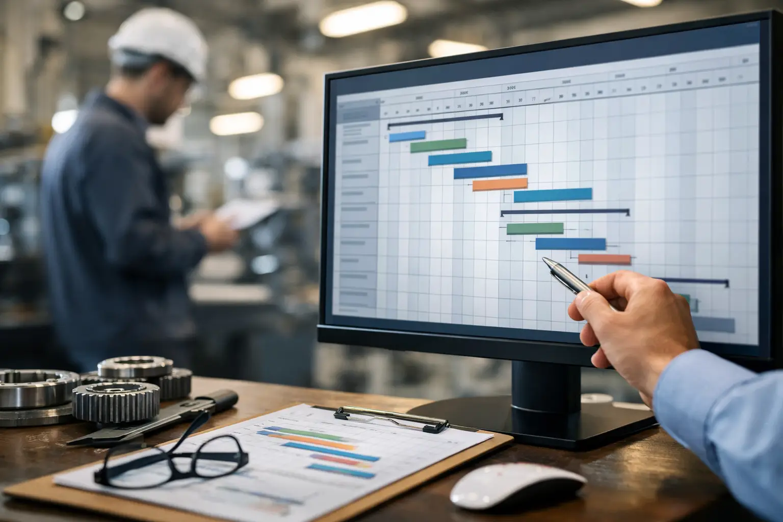 Fertigungsplanung mit Gantt Diagramm