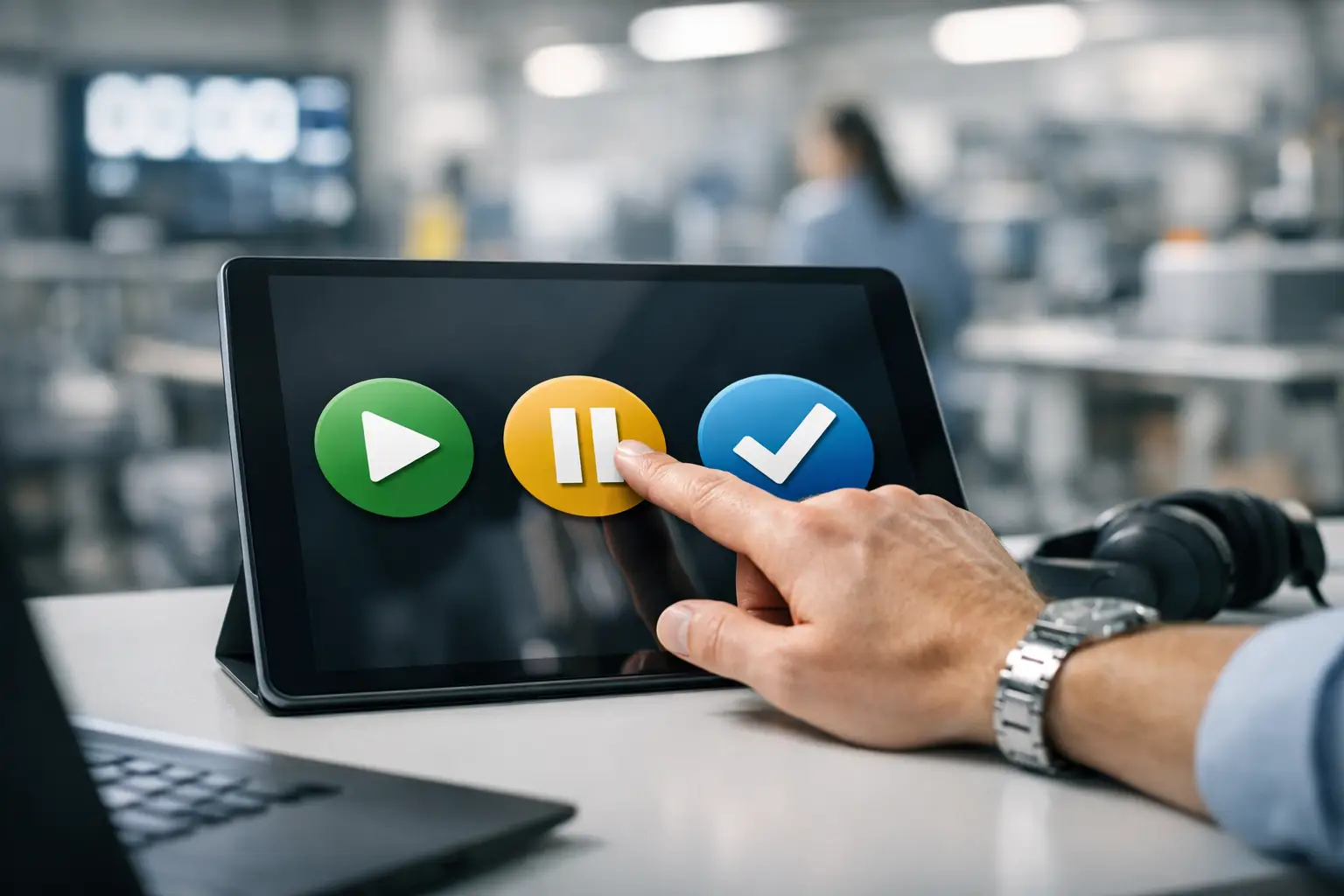 Start-Pause-Fertig-Meldungen digital