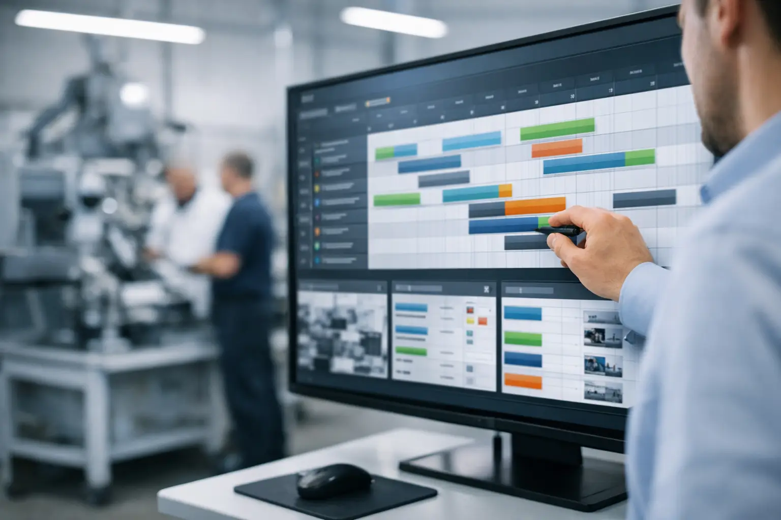 Digitale Plantafel für Fertigung im Alltag