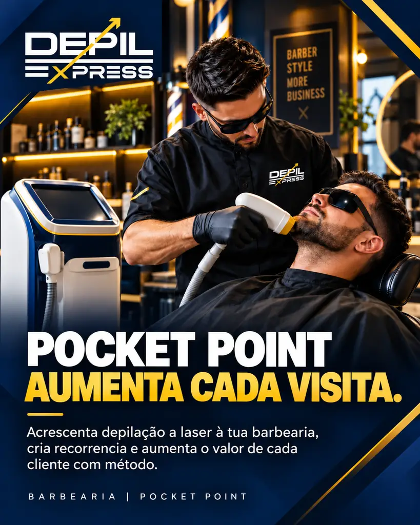 Pocket Point Depil Express para Barbearias