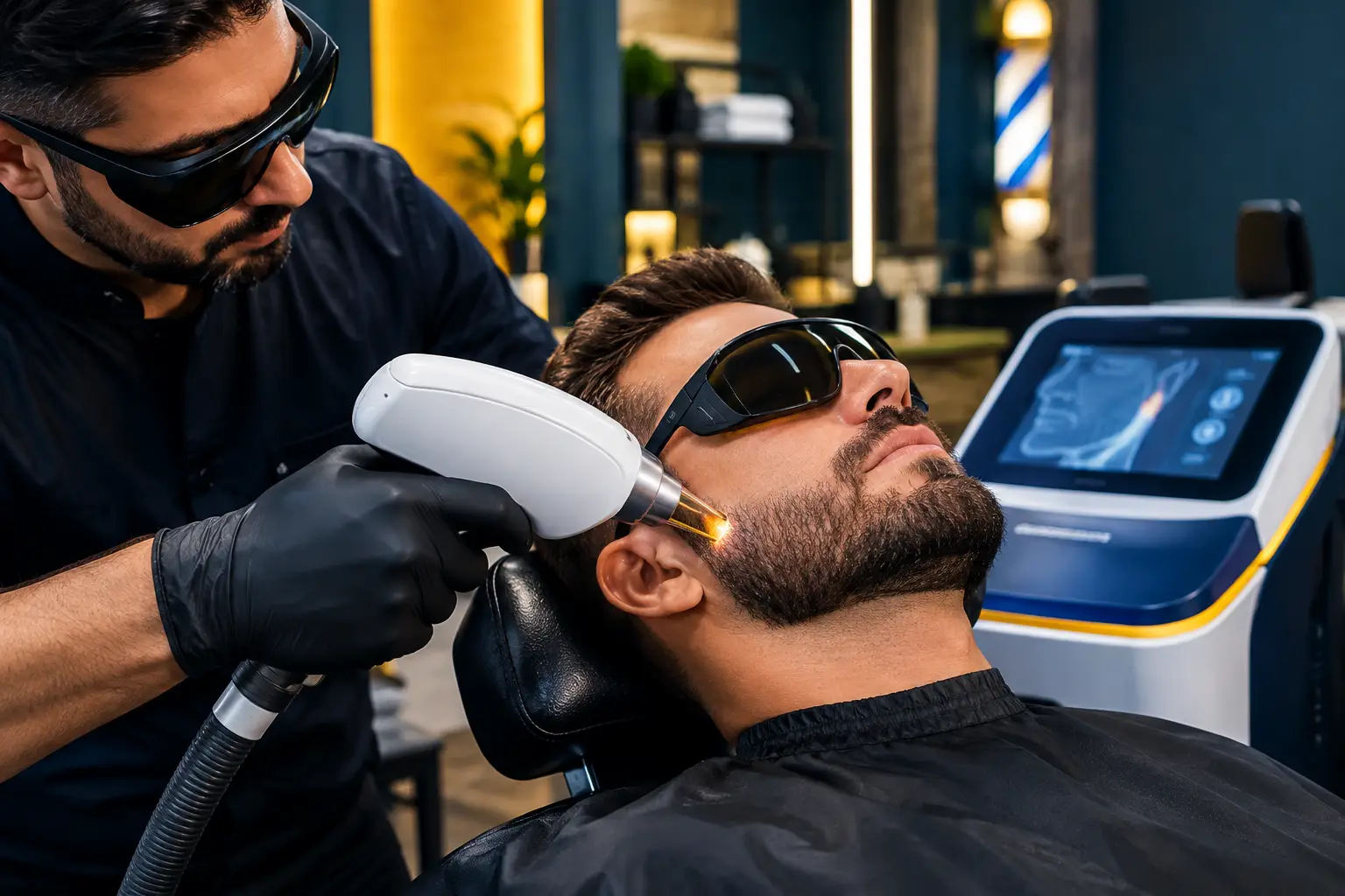 Contorno da Barba a Laser na Sua Barbearia