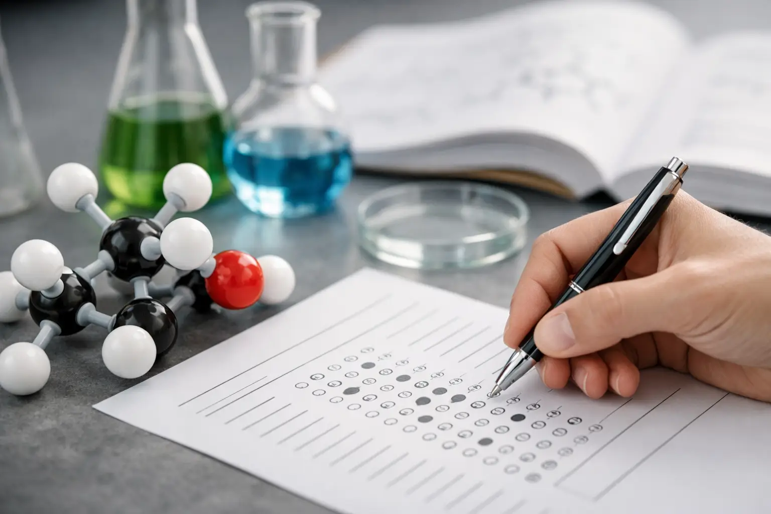 Résoudre un QCM de chimie organique au concours