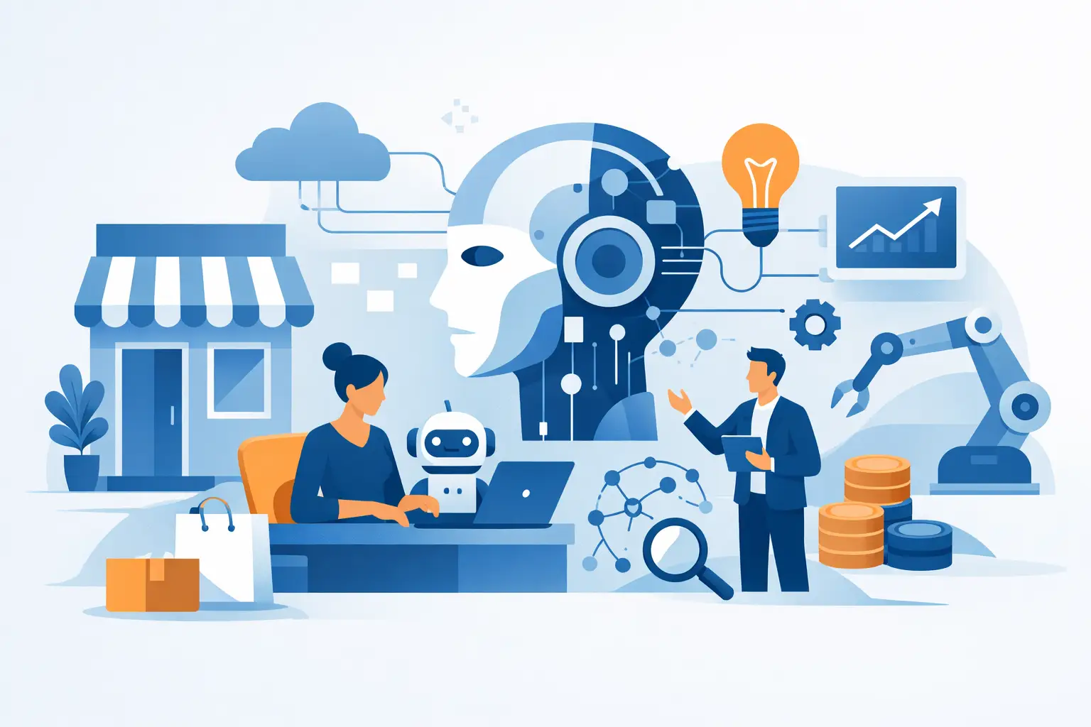 איך עסקים קטנים משתמשים בבינה מלאכותית