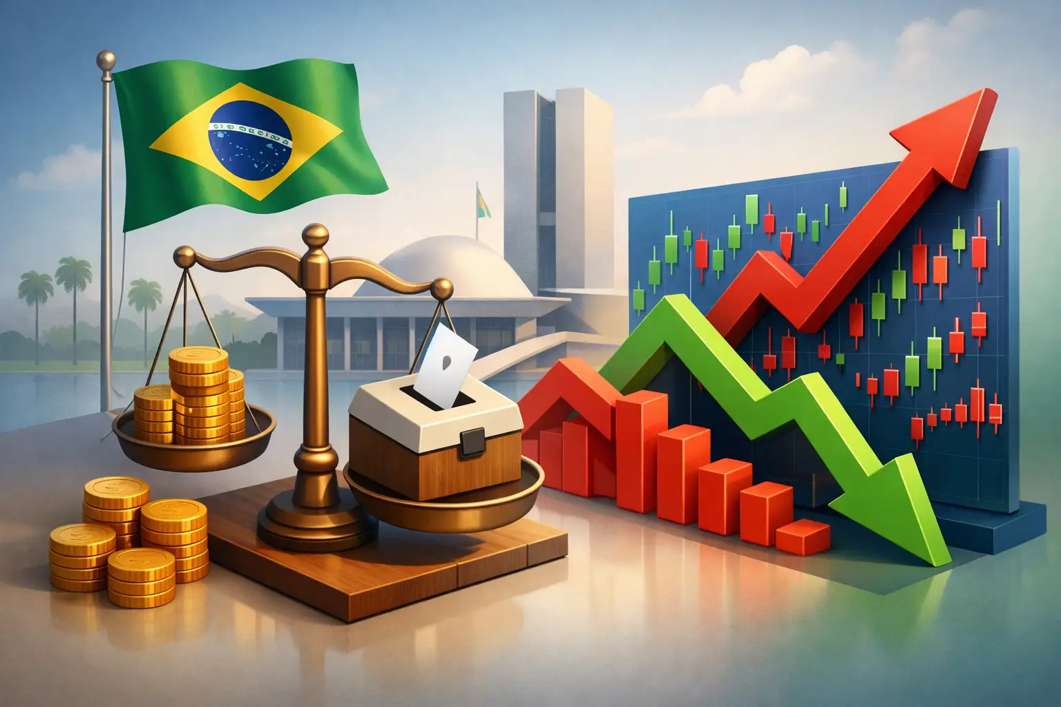 Ações mais sensíveis à política brasileira