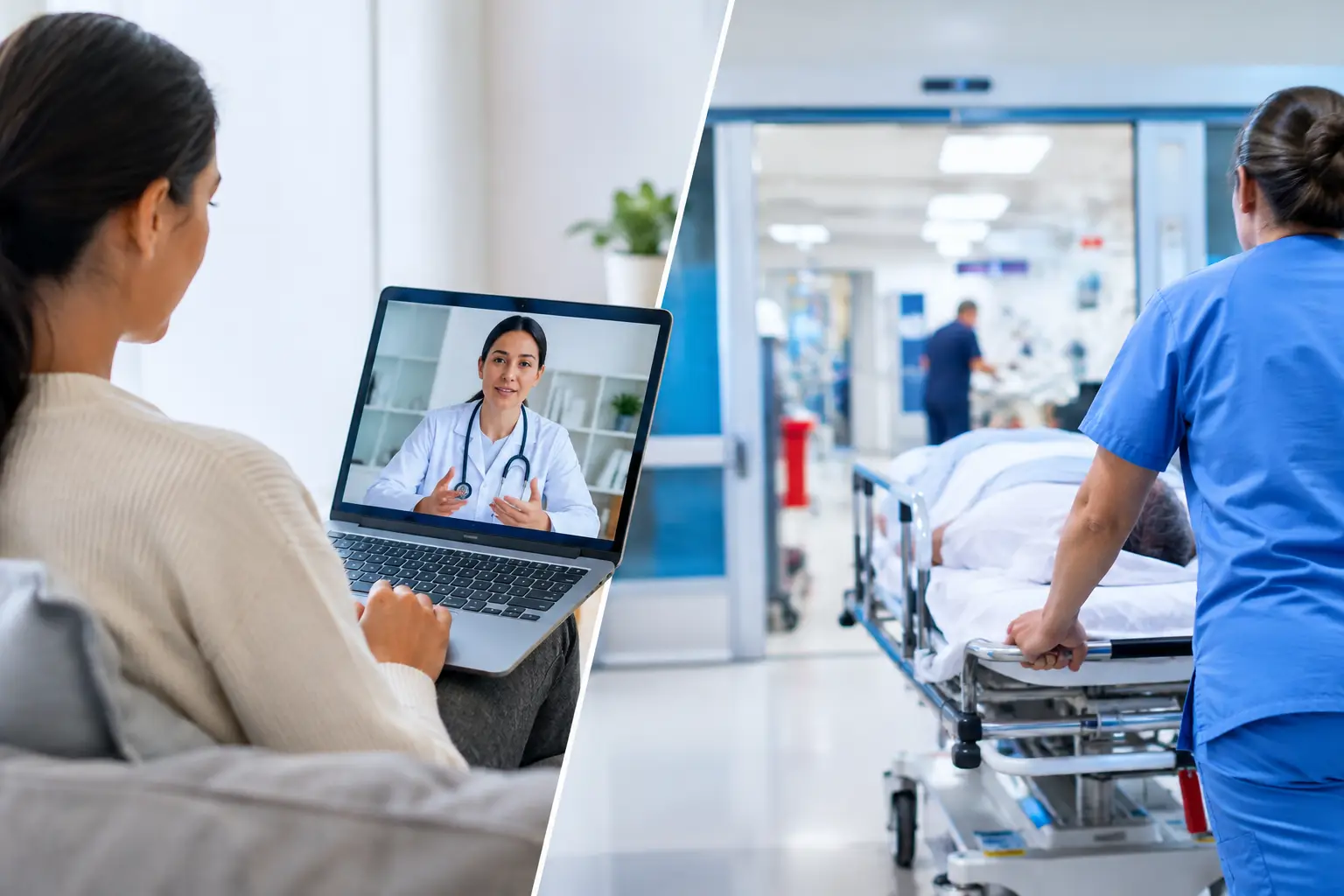 Online Doctor Versus Emergency Department Choices