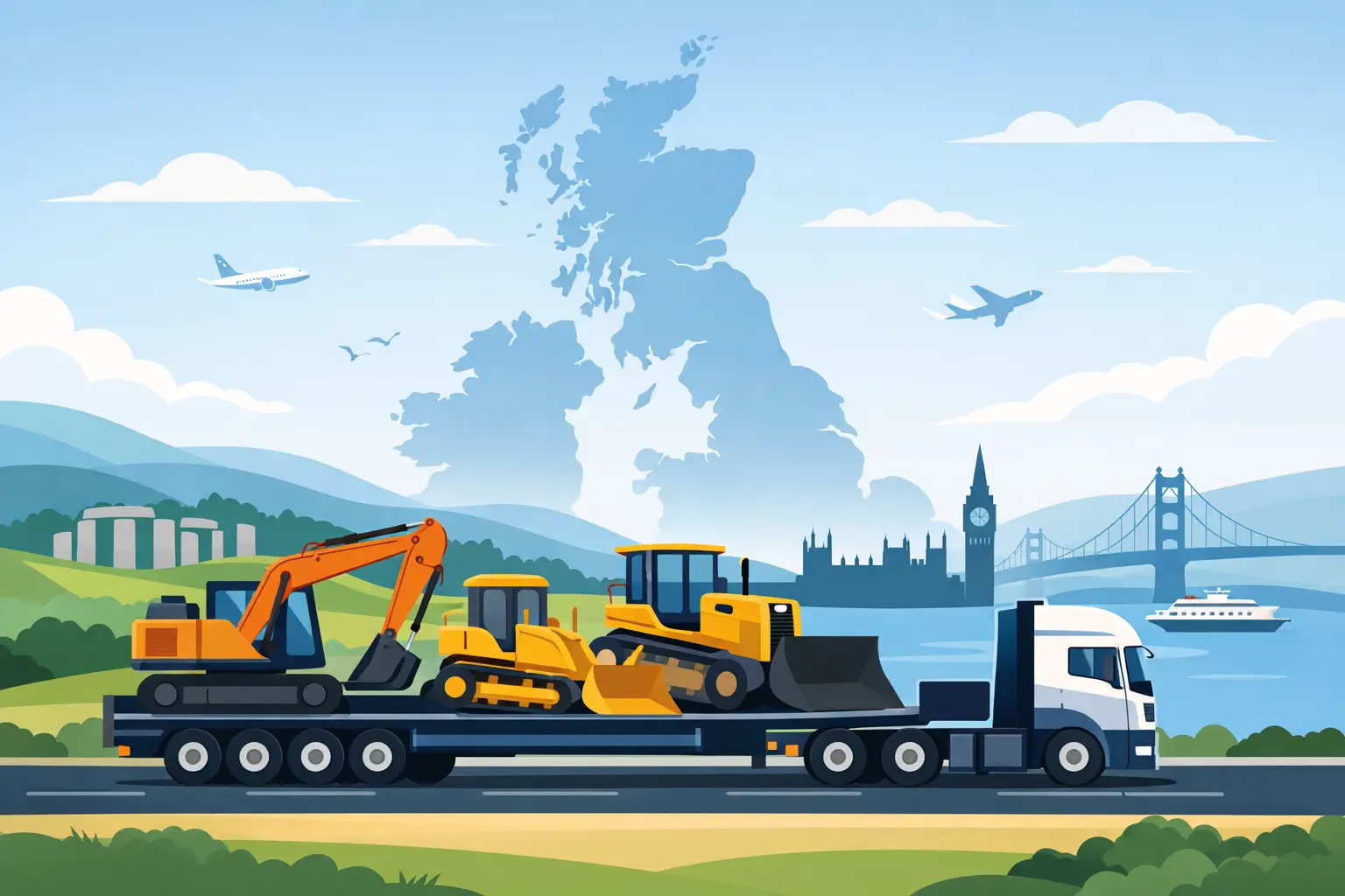 Construction Machinery Haulage Across the UK