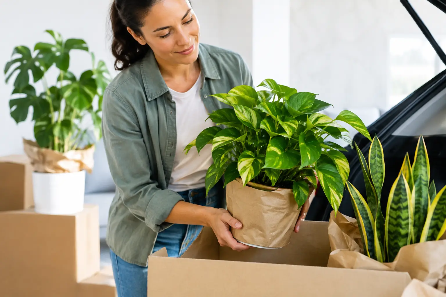 How to Transport Houseplants Safely When Moving
