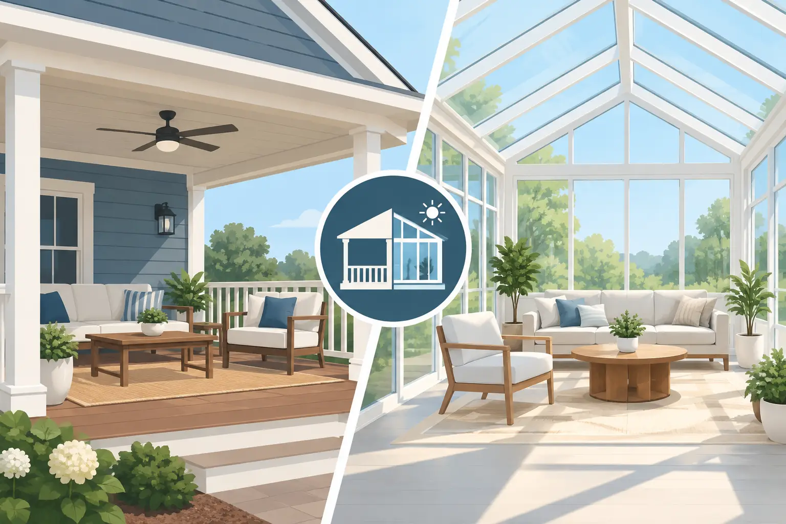 Covered Porch Versus Sunroom: Which Fits Best?