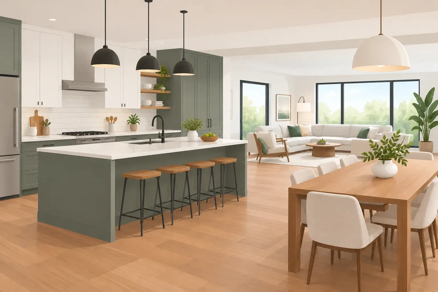 Open Concept Kitchens That Work Every Day