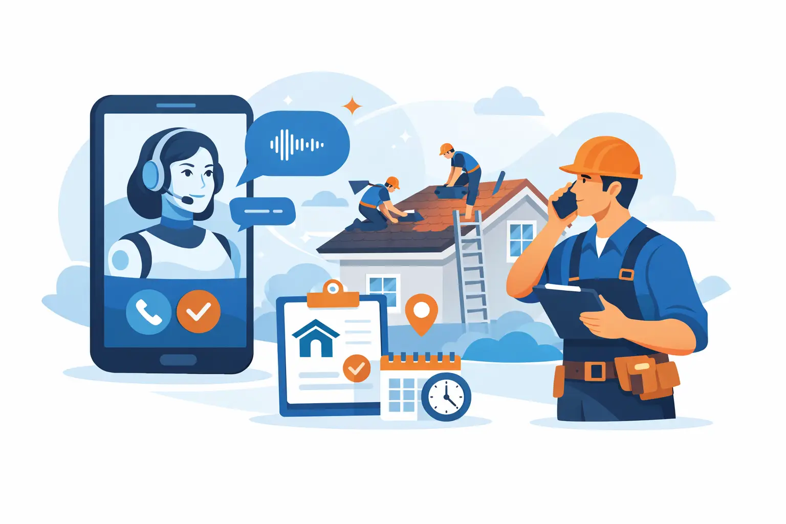 AI Call Answering for Roofers That Books Jobs