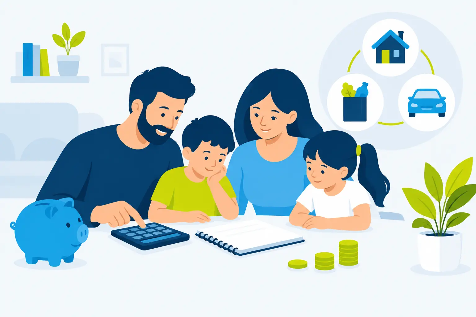 Haushaltsbudget für Familien berechnen