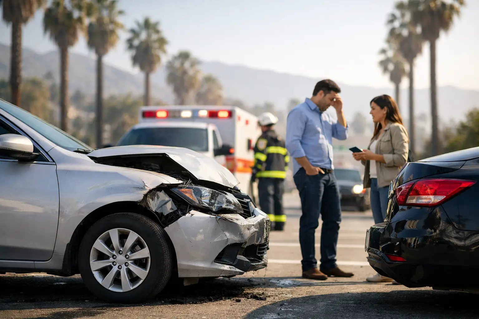 Qué hacer después de un choque de auto en California