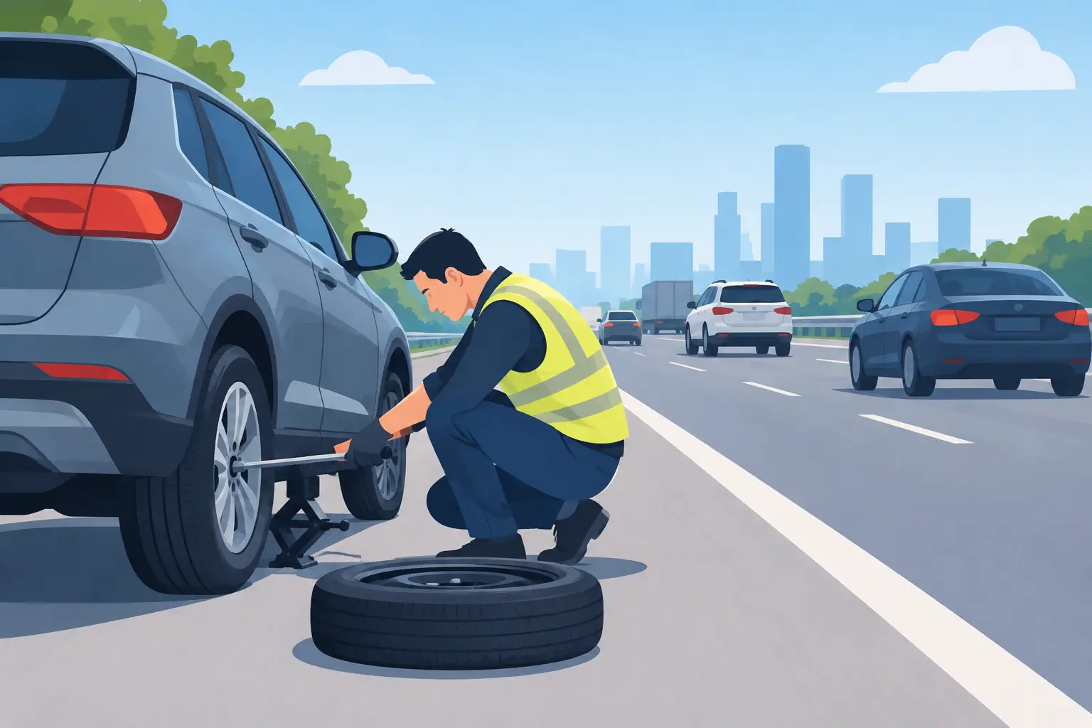 Changing Tires on Busy Roads: Is It Safe?