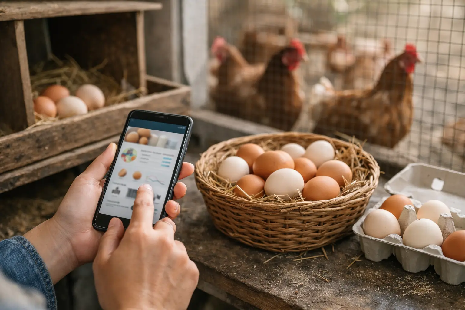 Logga äggproduktion i app - enklare koll