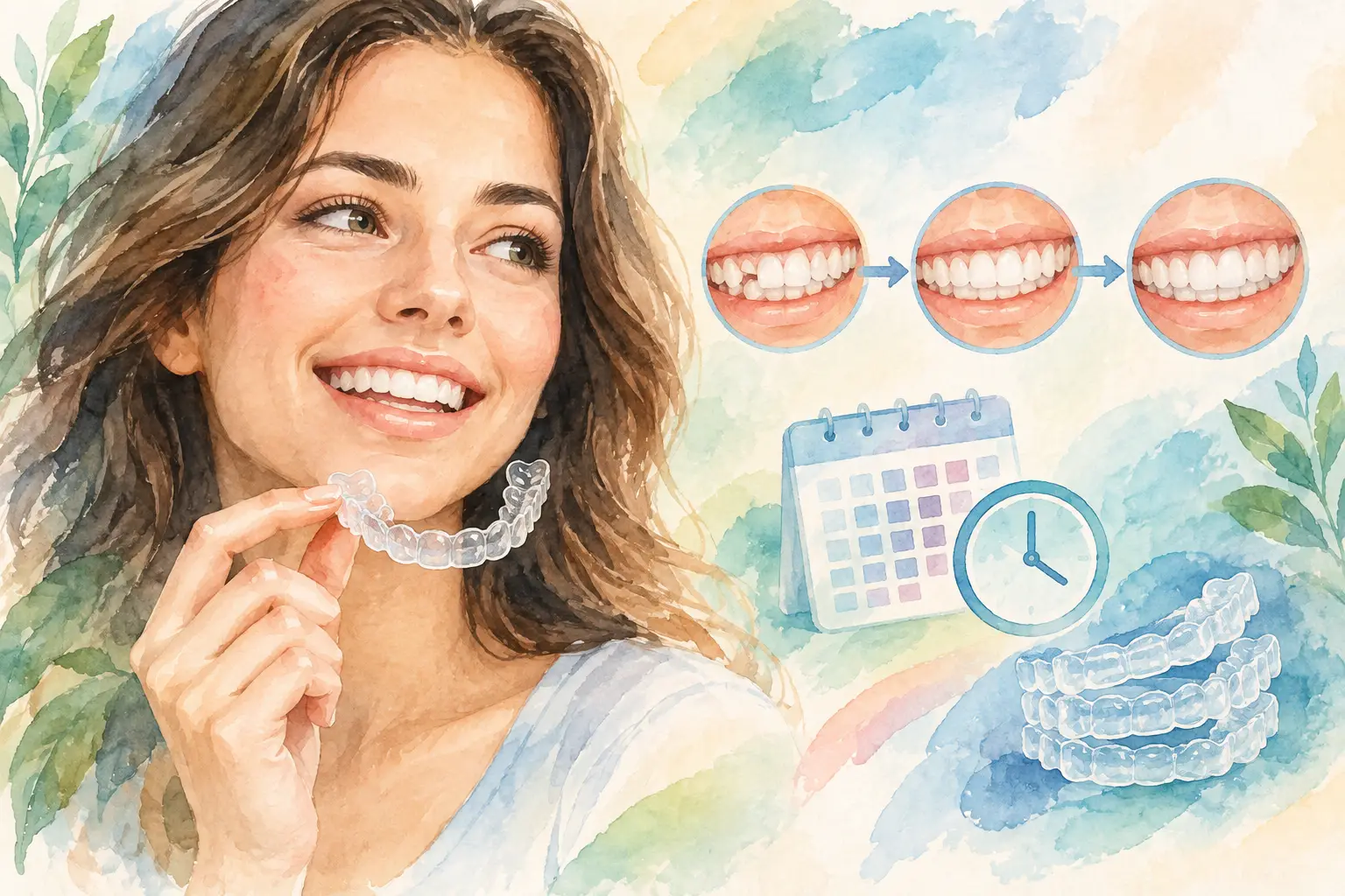 كم يستغرق علاج التقويم الشفاف؟ المدة والعوامل