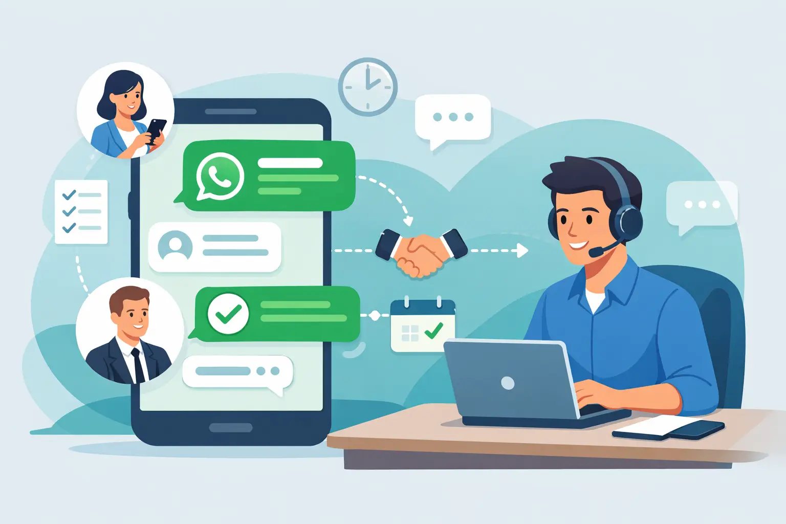 Roteiro de atendimento no WhatsApp para SDR
