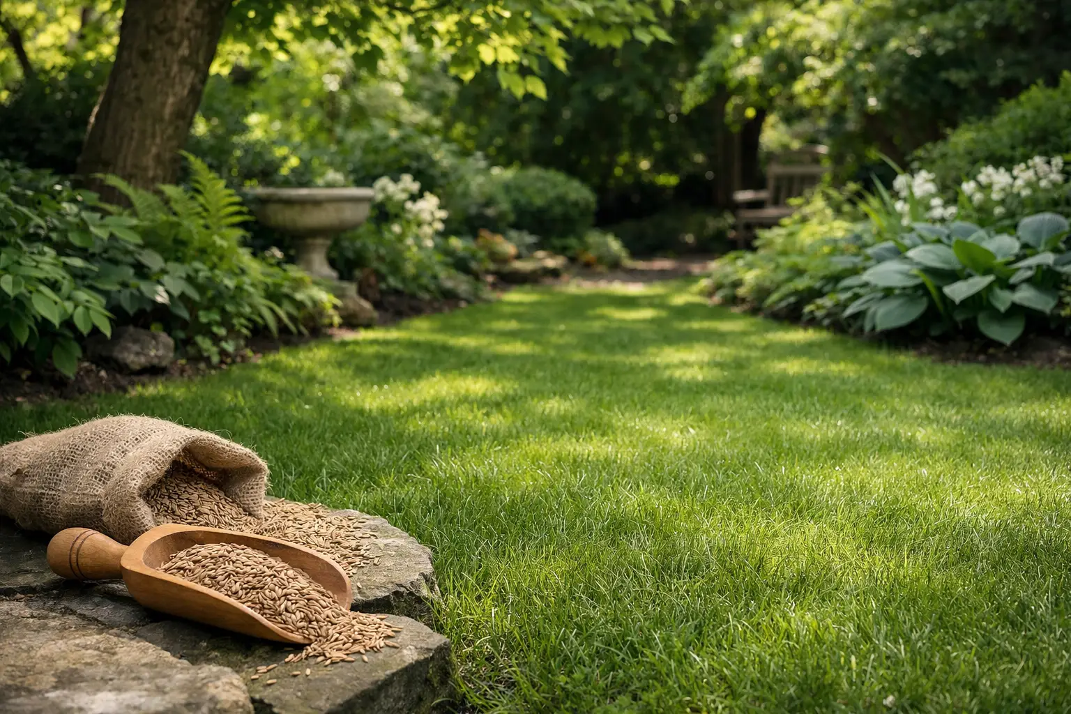 Fine Fescue Lawn Seed for Shaded UK Gardens