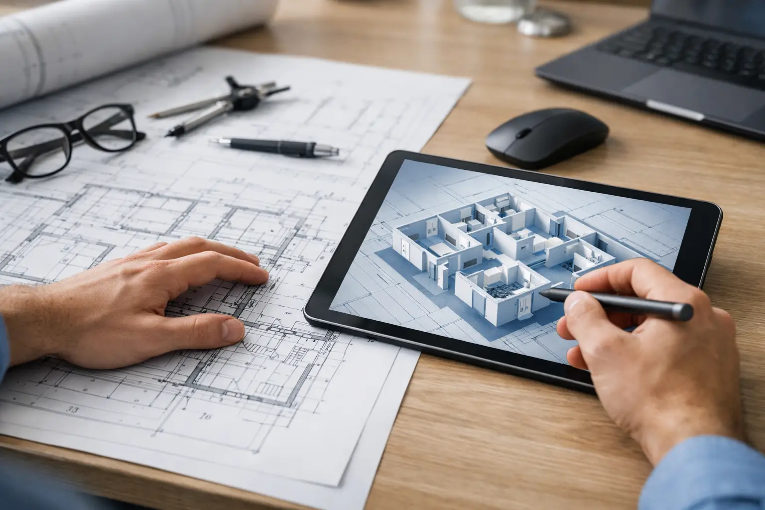 Reinzeichnung Bauplan digitalisieren richtig