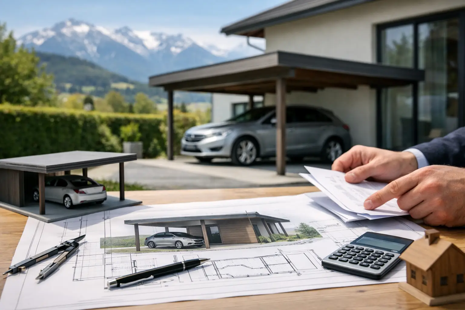 Carport Einreichplan Vorarlberg richtig planen