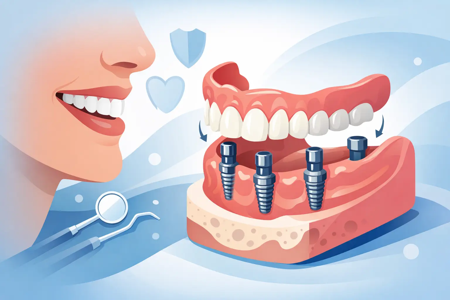 Implant Supported Dentures for a Steadier Smile