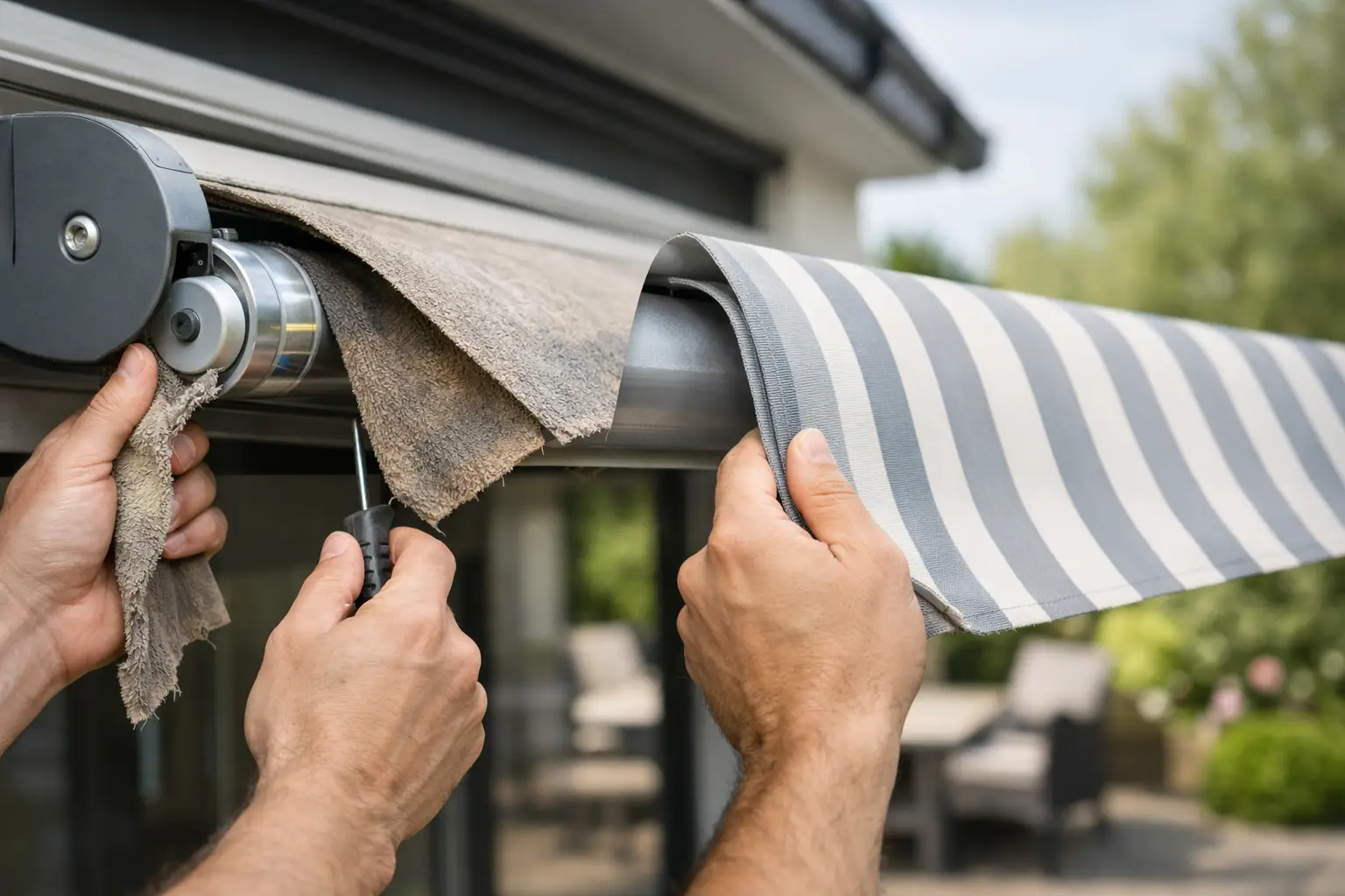 Zonwering doek vervangen: slim of te vroeg?