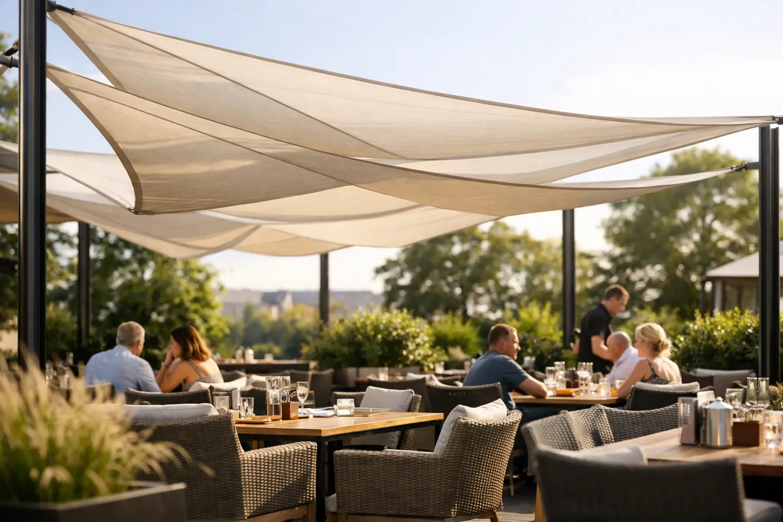 Doekoverkapping voor horeca terras kiezen