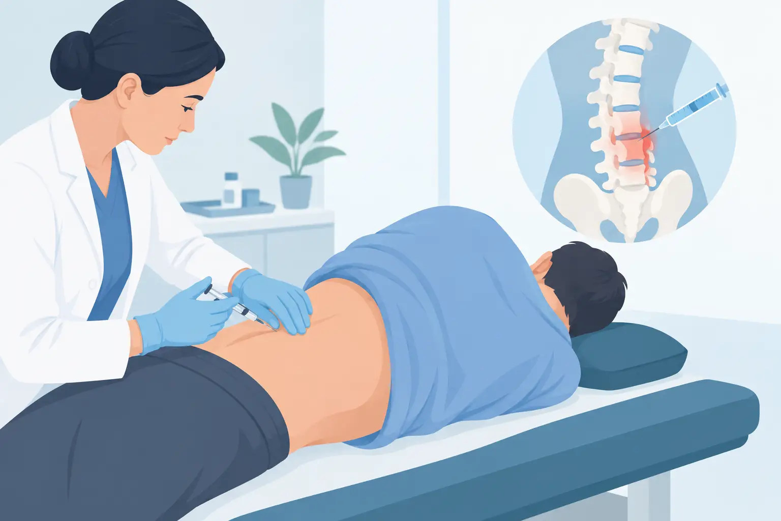 Injections for chronic low back pain: when they help