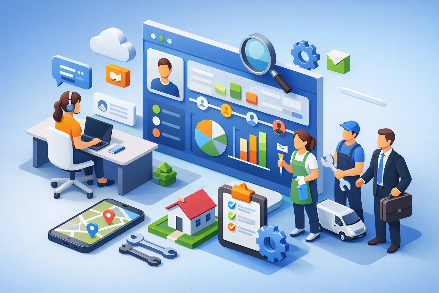 CRM para negócios de serviços na prática