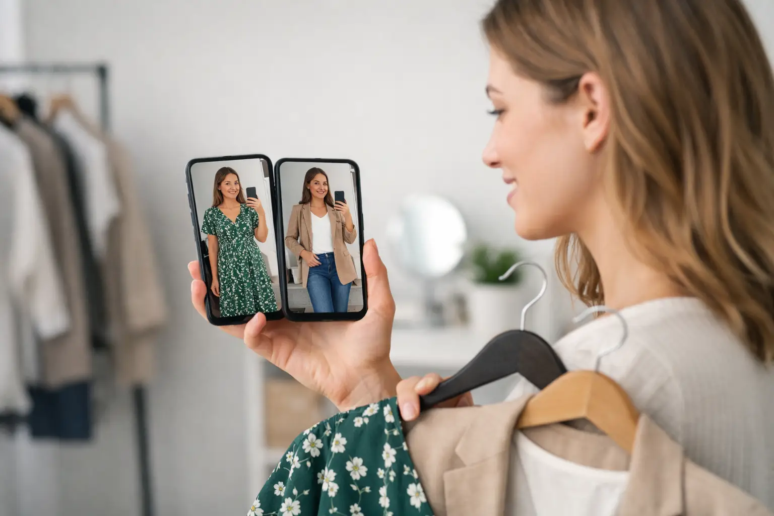 How to Compare Outfits on Yourself Before You Buy