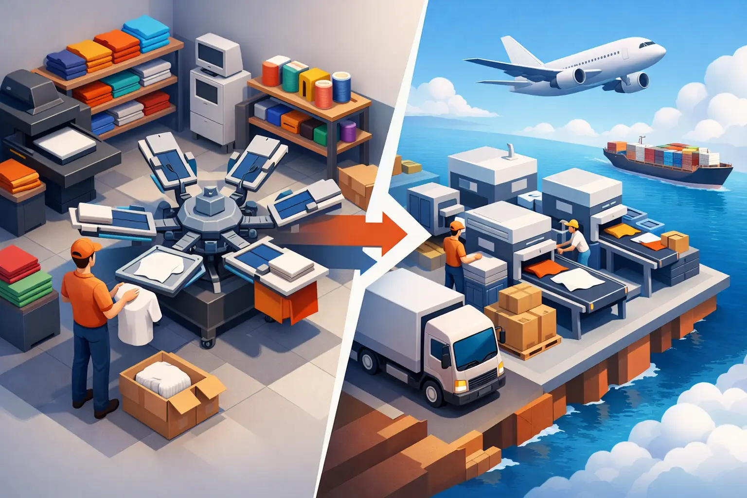 Inhouse-Produktion oder Outsourcing im Textildruck