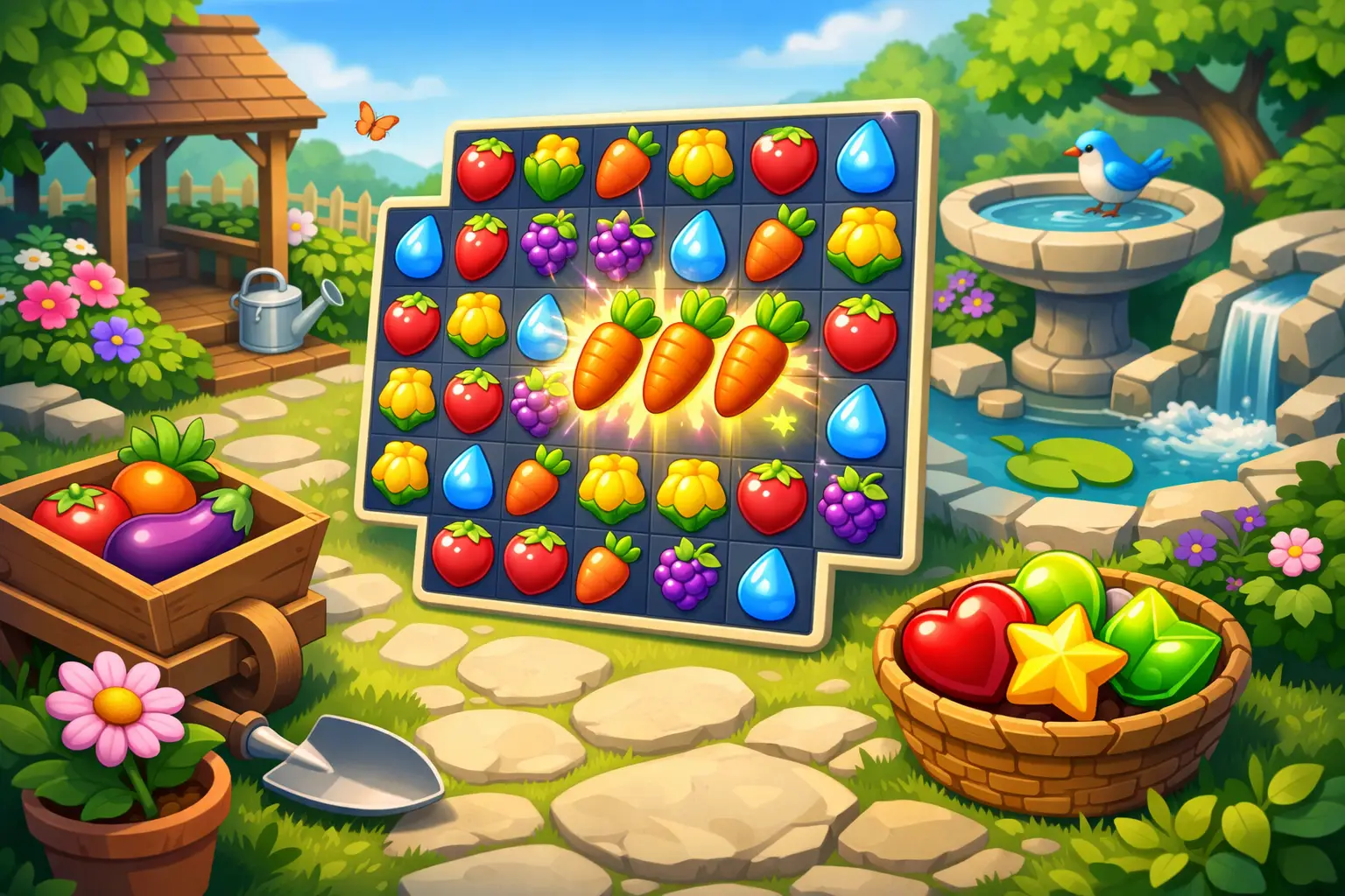 Indie Puzzle Game Review of Garden Match Puzzles