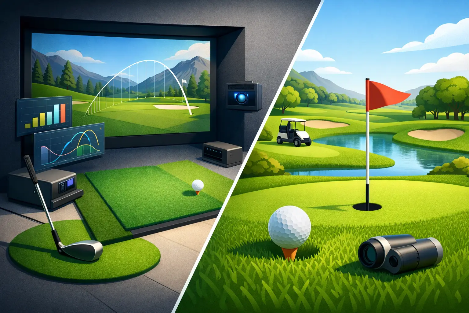 Golf Simulator Data vs Course Data Compared