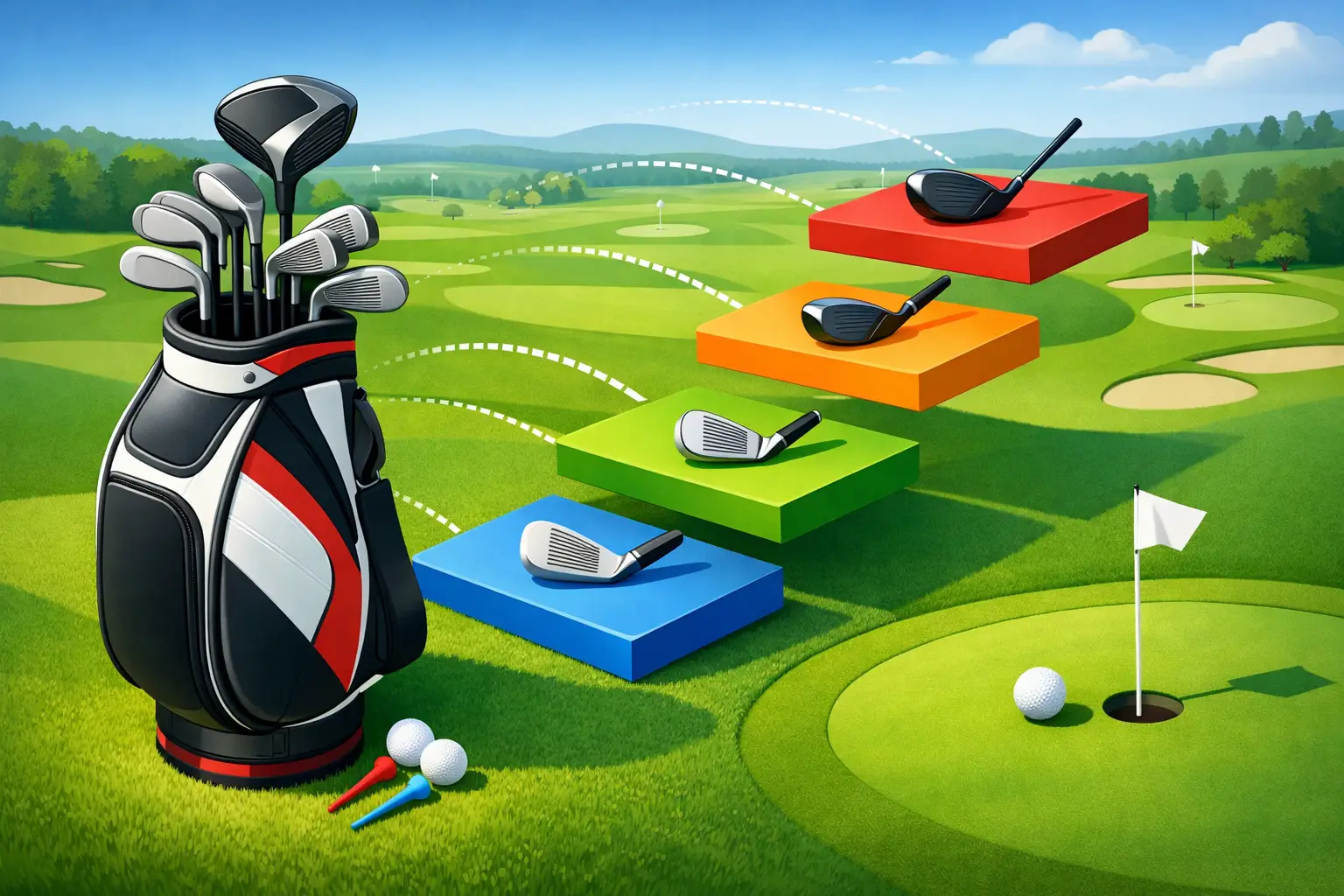 Golf Bag Setup by Yardage for Better Gapping