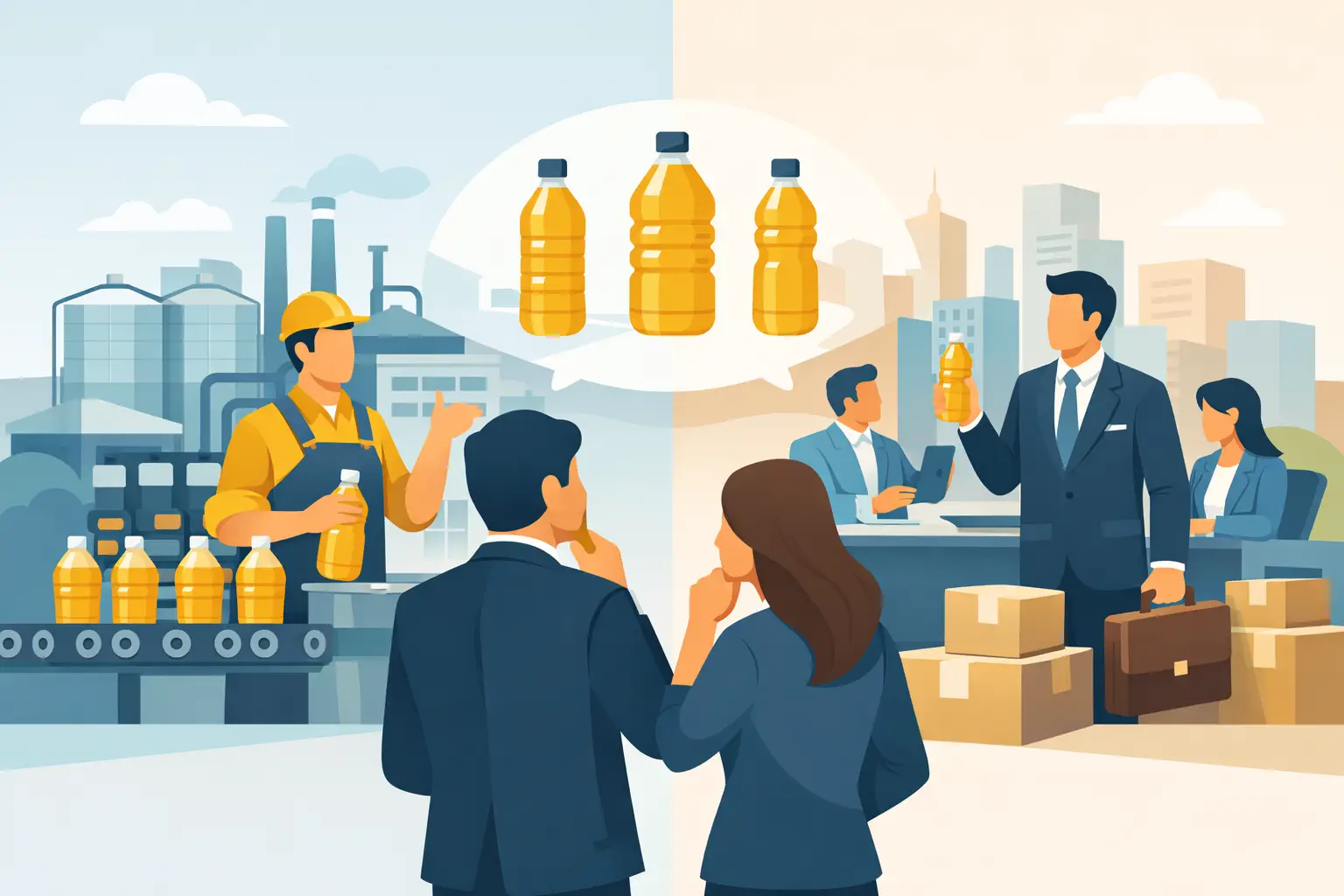 Manufacturer vs Broker Cooking Oil for Buyers