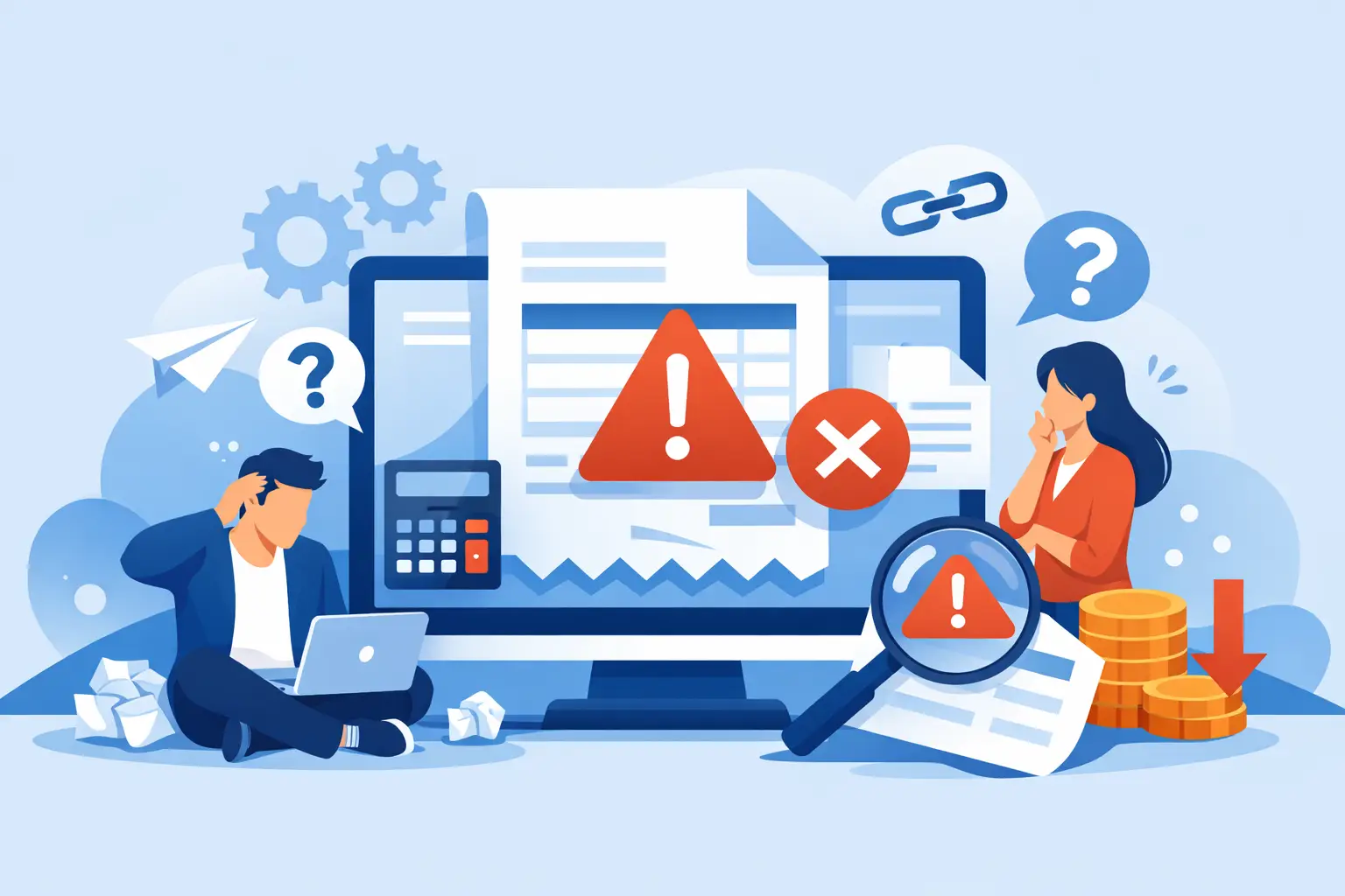 Errori comuni fattura elettronica forfettario