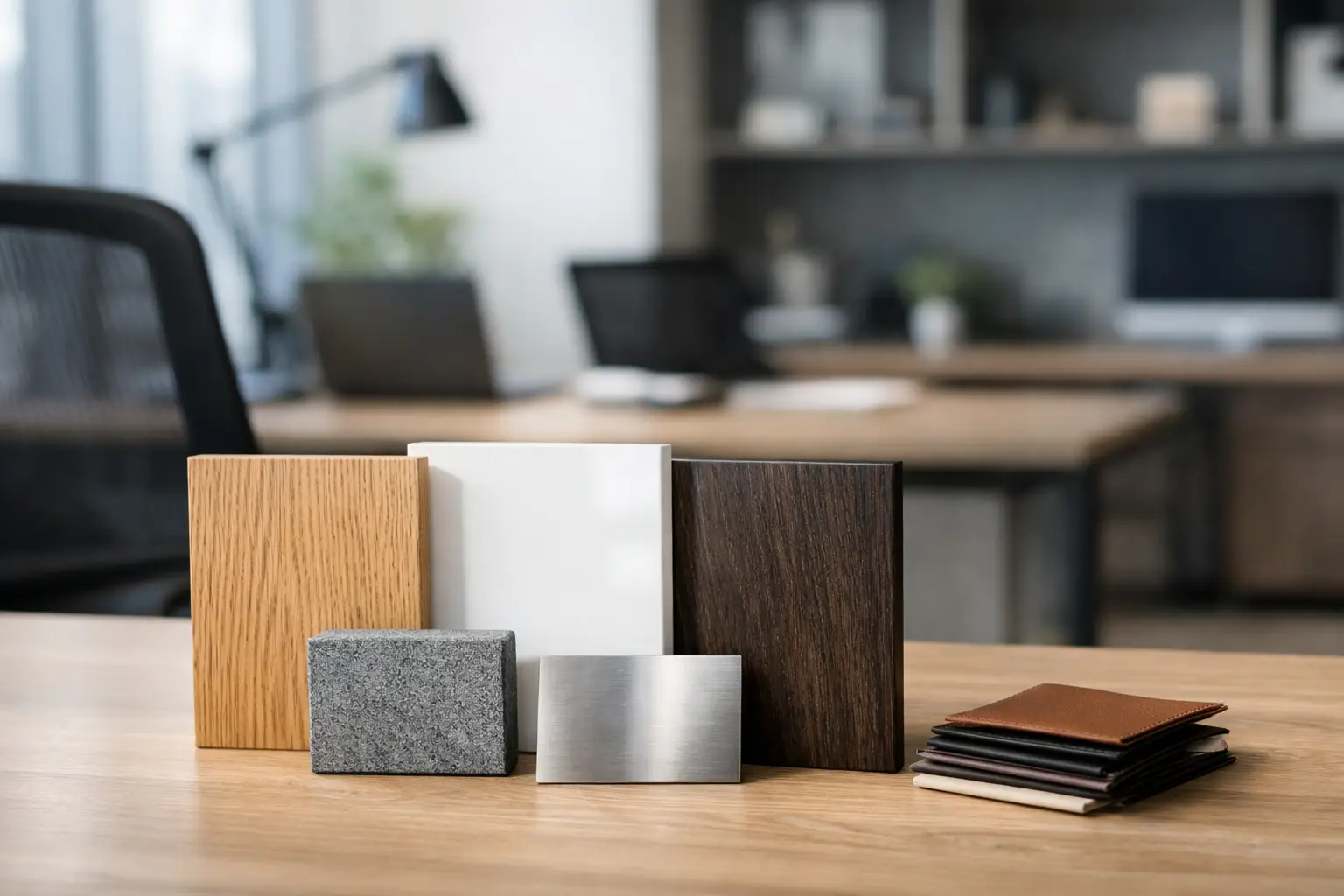 Ofis mebellərində material müqayisəsi