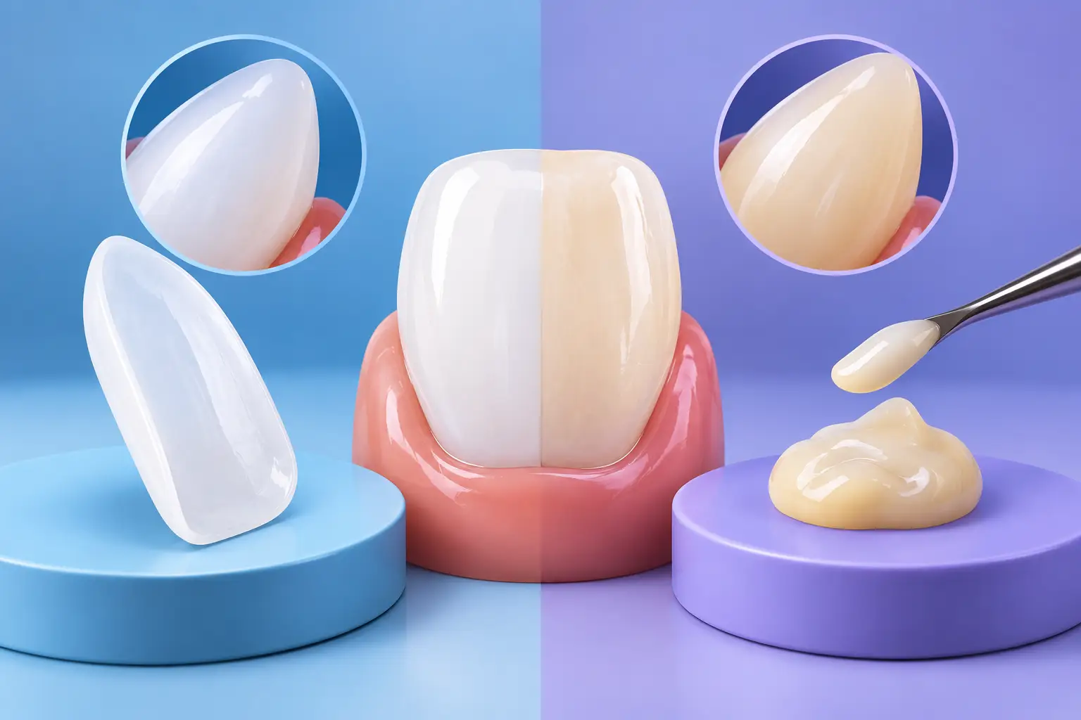 Lente de porcelana versus resina composta