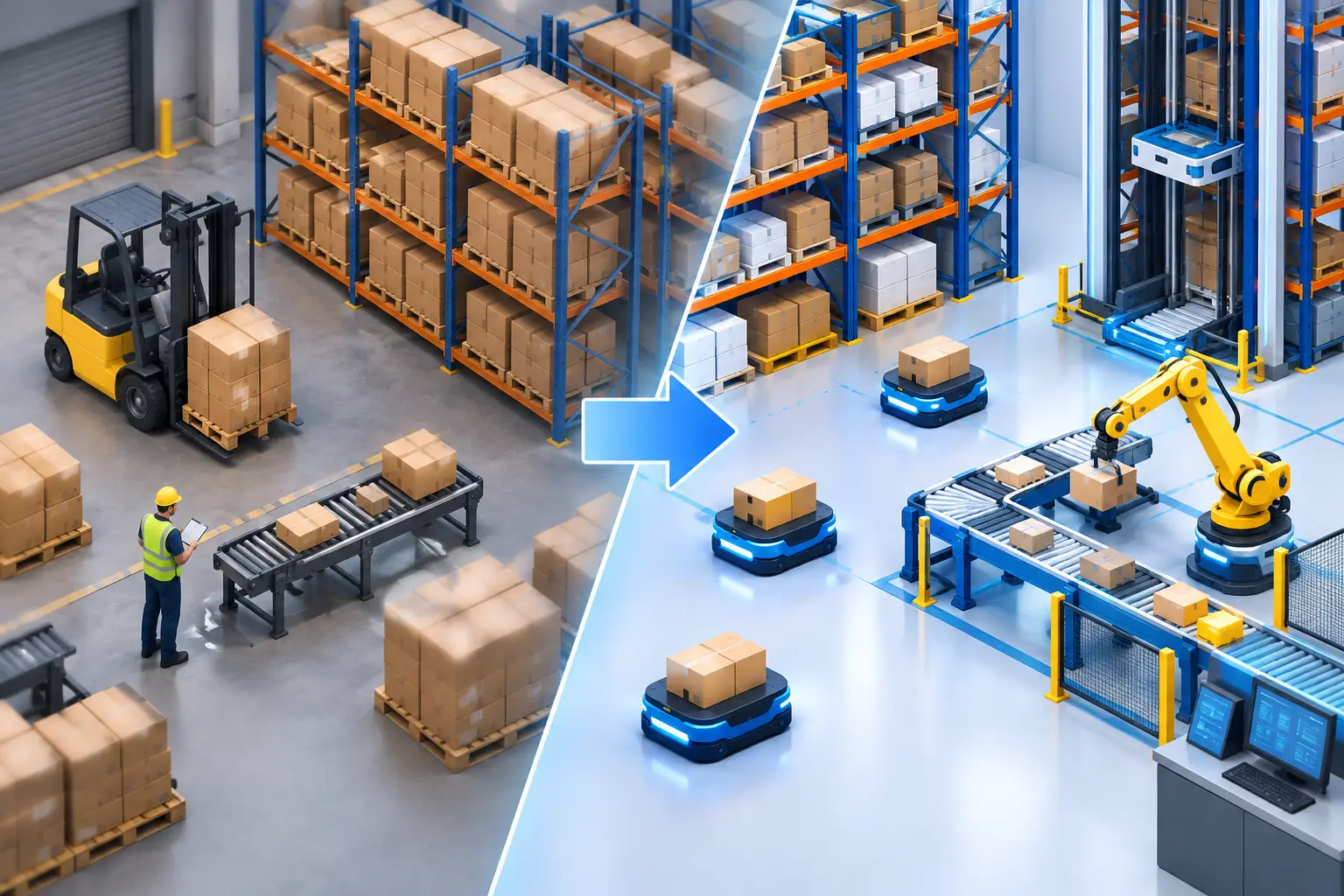 Automation Retrofit Comparison for Warehouse Systems