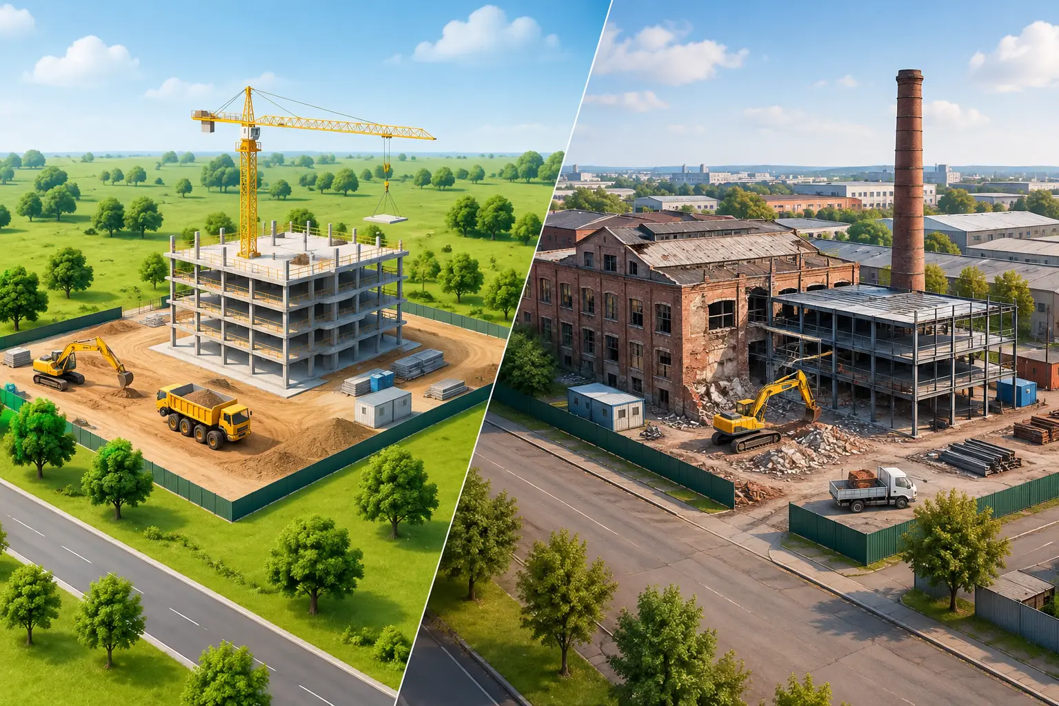Greenfield Versus Brownfield Construction
