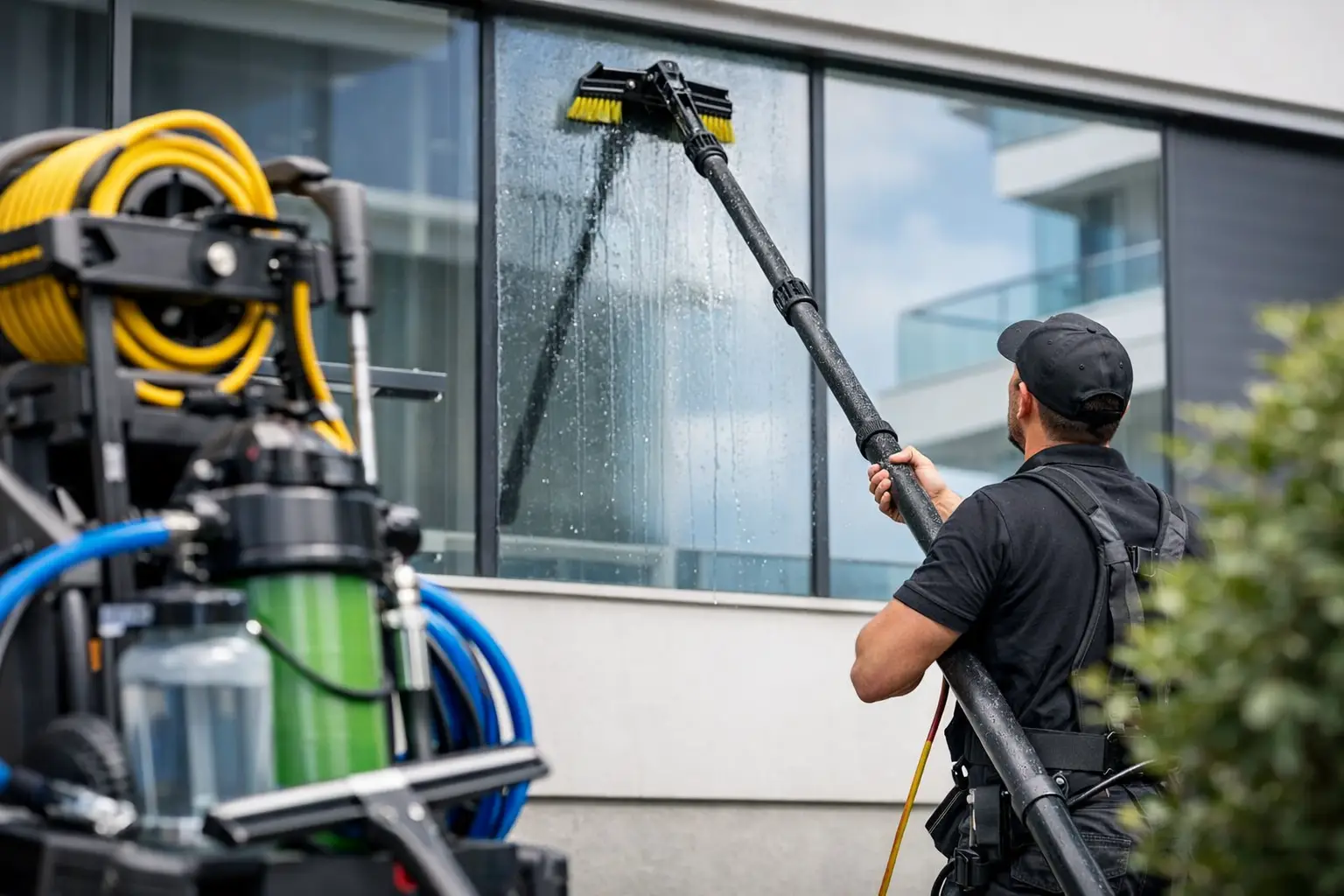 Guía de pértigas para limpieza exterior Limpieza Cristales
