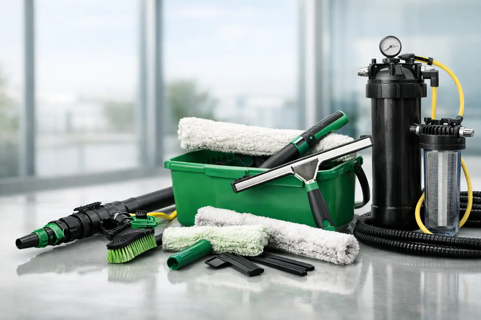 Cómo configurar un kit limpiacristales profesional Limpieza Cristales