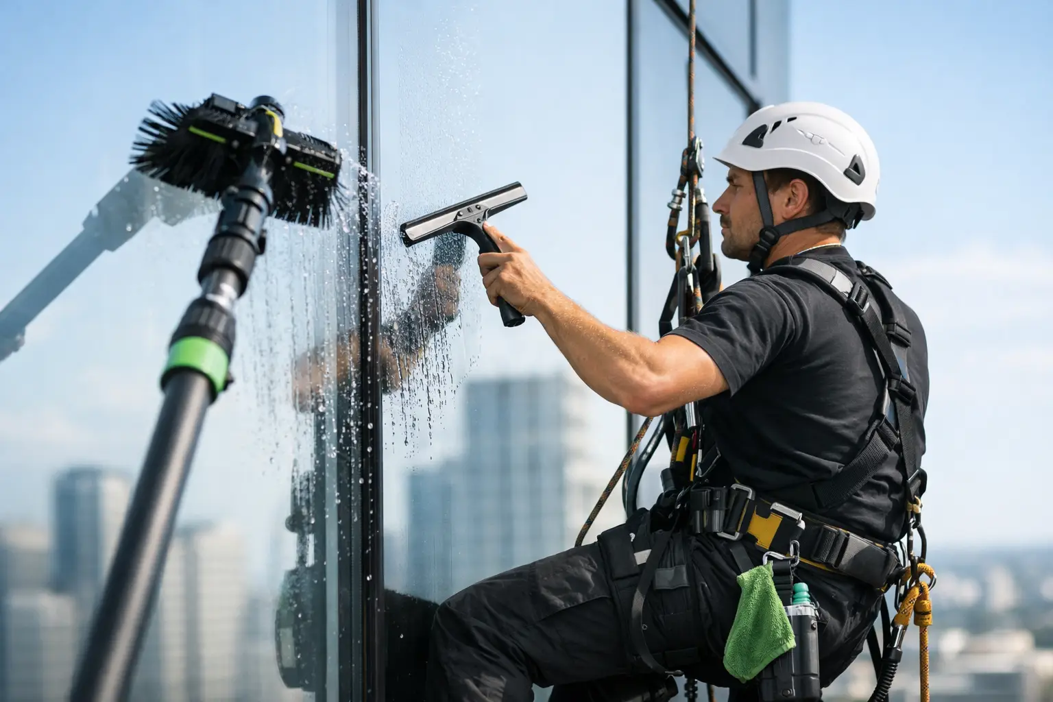 Limpiacristales para trabajos verticales Limpieza Cristales