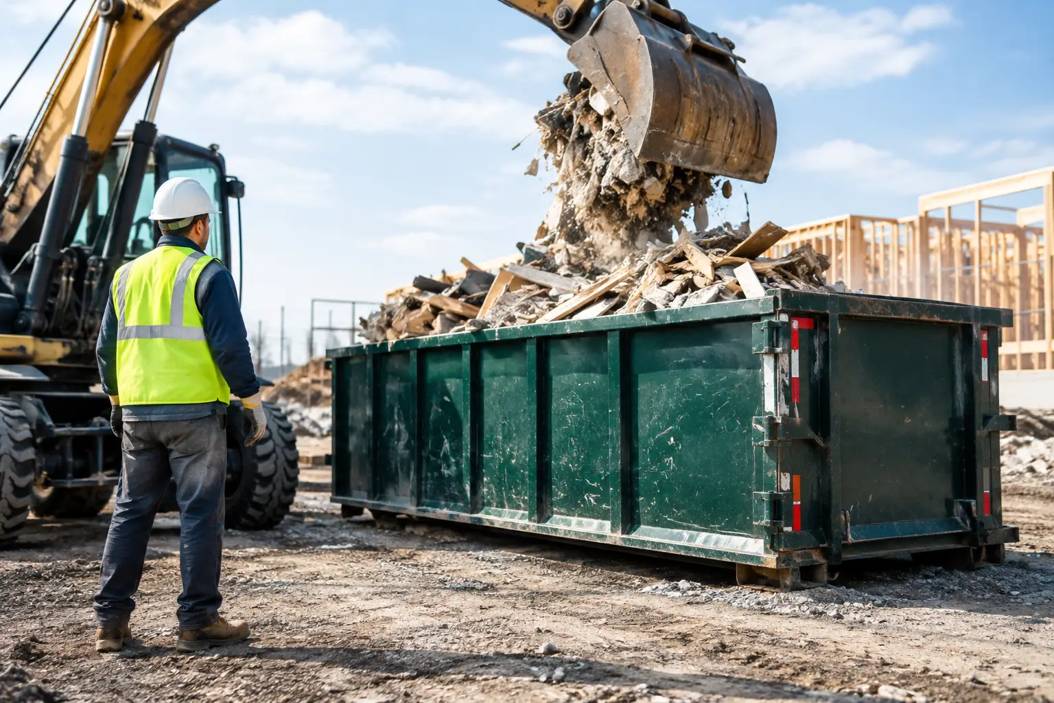 Same Day Construction Debris Pickup for Active Sites
