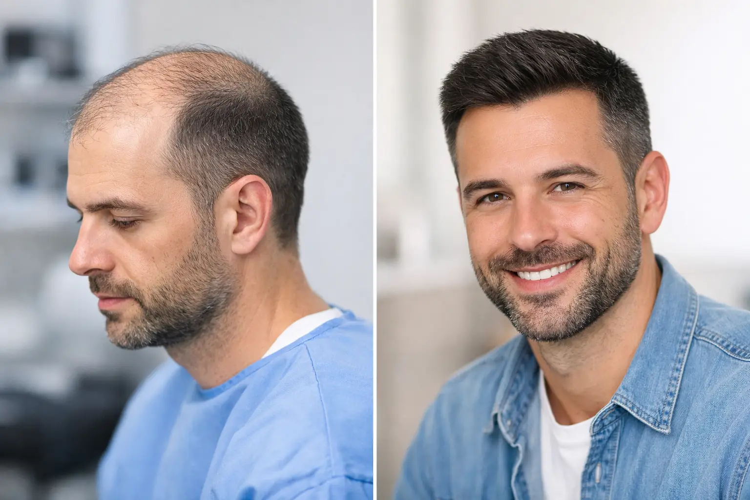 Resultado transplante capilar masculino real