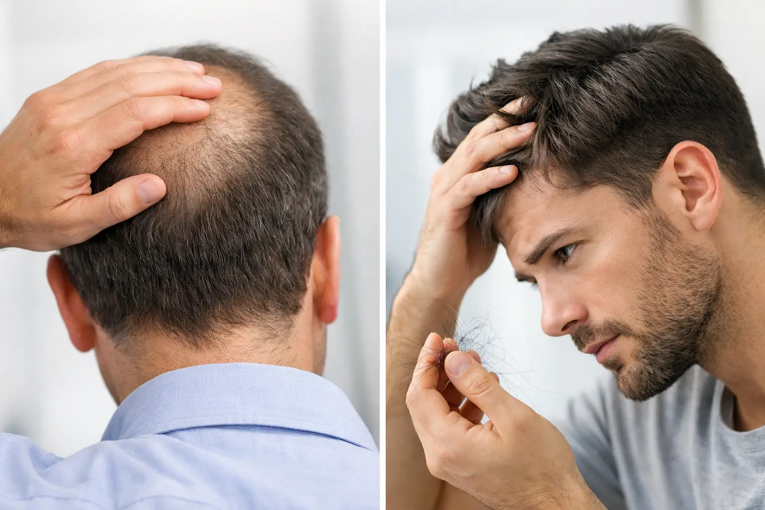 Como saber se é calvície ou queda de cabelo